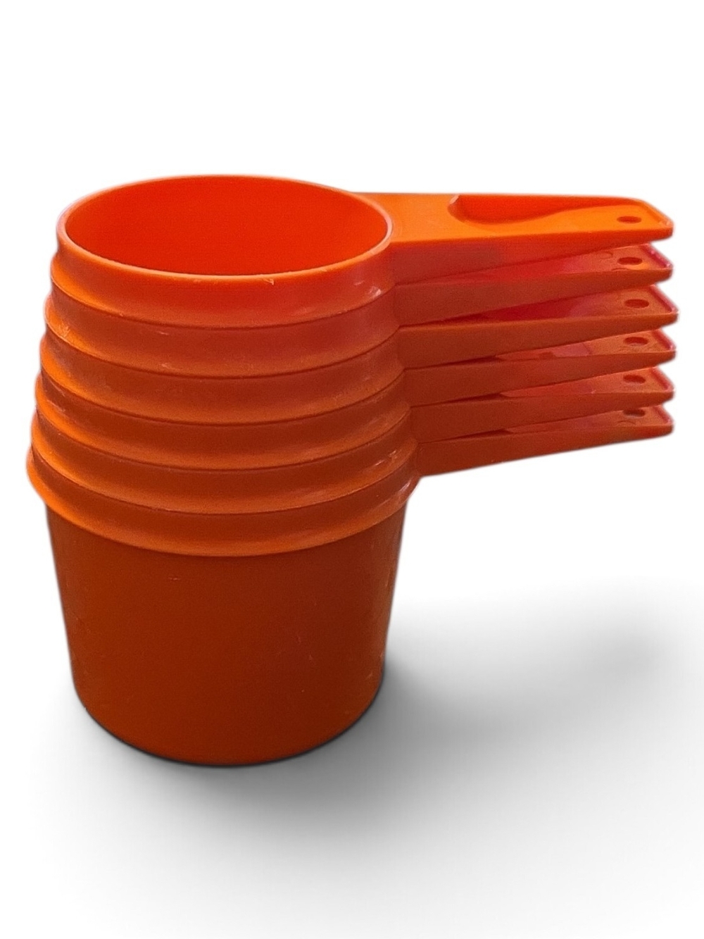 Tupperware Vintage Nesting Measuring Cups - Set of 6 Color Harvest/Pumpkin